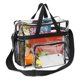 thumbnail image 4 of Unisex Transparent Travel Bag with Mesh Side Bag Portable Lightweight Hiking Trip Pack for Fitness Workout, 4 of 5