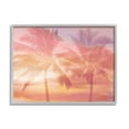 thumbnail image 4 of Stupell Industries Summer Palm Trees Sunrise Tropical Windblown Leaves Graphic Art Gray Framed Art Print Wall Art, Design by Mia Jensen, 4 of 5