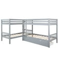 thumbnail image 5 of L-Shaped Bunk Bed Frame with Drawer, Space Saving Design, No Spring Box Needed, Gray, 5 of 7