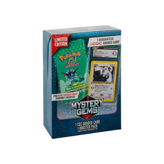 Pokemon Mystery Gems Limited Edition Value Box - Includes 1 CGC Graded Card and 1 Booster Pack!