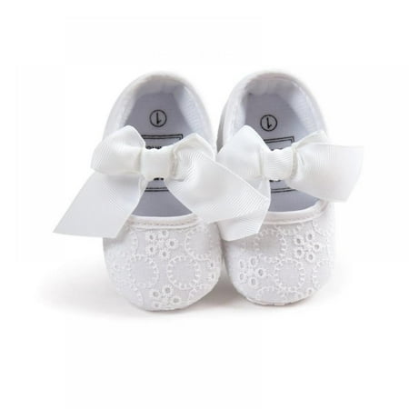 

Wuffmeow Toddler Baby Shoes Non-Slip Bowknot Princess Shoes Infant Prewalkers 0-18M