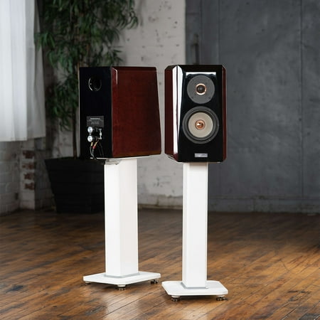 Kanto - 22" Tall Fillable Bookshelf Speaker Floor Stands (Pair) - White