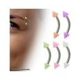 thumbnail image 1 of Spike Acrylic Curved Barbell Eyebrow Ring - 5 Colors Available, 1 of 1