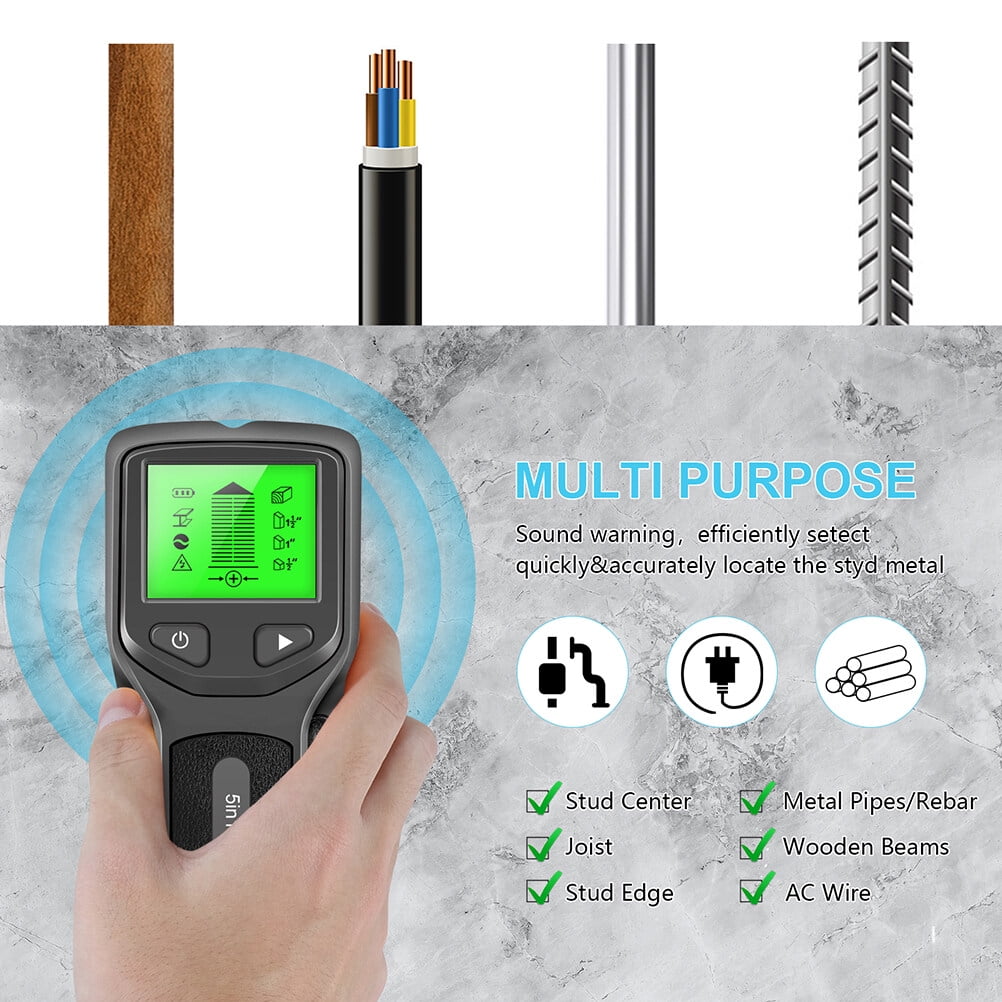 Supvox Wall Metal Scanner with Electronic or for Home Wall Detection Compact Black Body