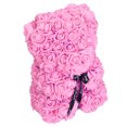 thumbnail image 5 of Oso en forma de rosa de 25 cm, oso de flores artificiales para el Día de San Valentín, regalo romántico de Navidad para amantes de la esposa, color rosa, 5 of 5