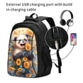 thumbnail image 2 of Easygdp Elegant Cute Panda Sunflower Mochila para Laptop de Viaje con Puerto USB, Mochila para Laptop con Puerto de Carga USB para Mujeres y Hombres, 2 of 7