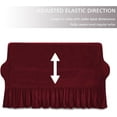 thumbnail image 5 of Sofa Cover Super Soft 1-Piece Cardinal Red Sofa Slipcover for Sofas Stretch Universal Wine Red Spandex Couch Covers for Living Room Easy Fit Washable Furniture Sofa Protector with Skirt, 5 of 15