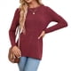 thumbnail image 1 of Camisas de Larga para Mujer, Cuello Redondo, Túnicas Casuales Rojo XXL, 1 of 8