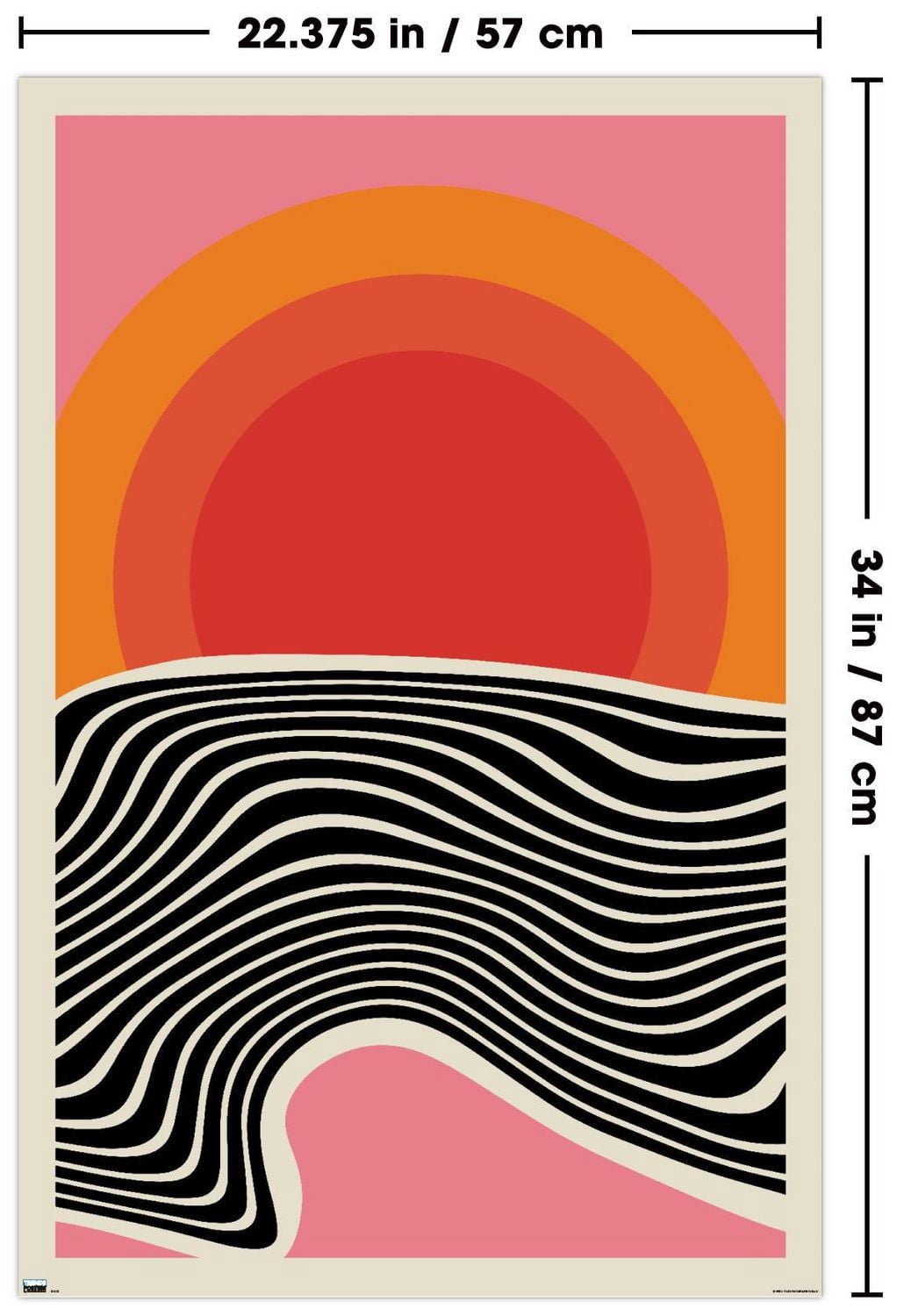 Minimalist Sunset Wall Poster, 22.375" x 34"