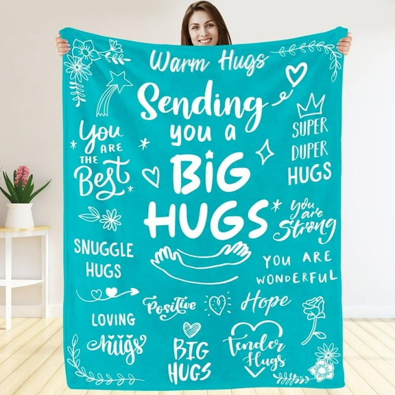 Big Hugs Gifts from Mom Dad - to My Daughter, Blanket for Daughter - Christmas, Xmas Birthday, Graduation Gifts for Daughter - Best Gift Ideas for Daughter Throw Blanket