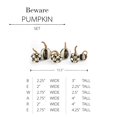 thumbnail image 4 of MacKenzie-Childs Beware Decorative Pumpkin Set for Fall Home Decor, Cute Halloween Decorations, 6-Piece Set, 4 of 5