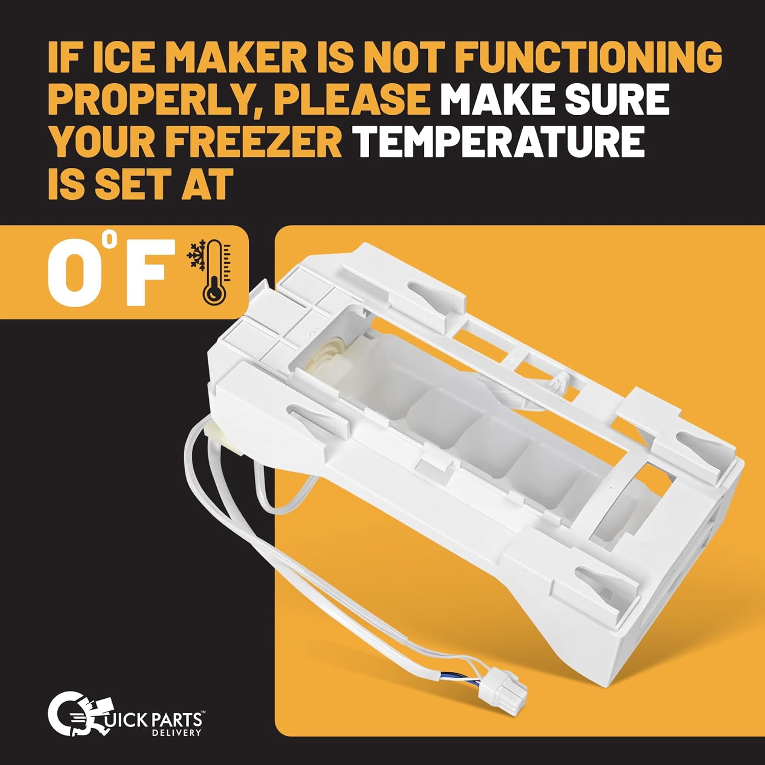 QPD 243297609 Upgraded Ice Maker Assembly for Frigidaire & Electrolux