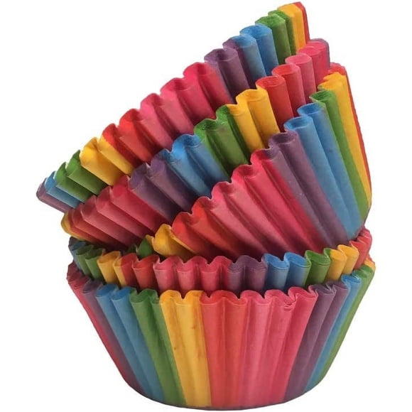 Magical Colorful Cupcake Rainbow Unicorn Birthday Cupcake Paper Baking Cup Cake Baking Muffin Cup Liners Toppers Papers Wrappers Line 100 Count
