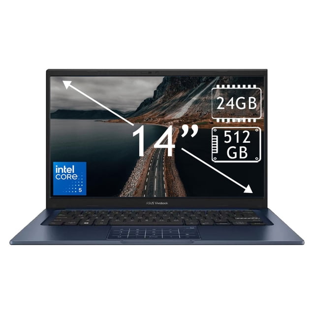 Laptop Asus Vivobook 14" Core 5 24GB 512GB Azul X1404V