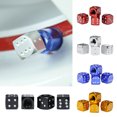 thumbnail image 2 of 4Pcs Dice Design Dust Valve Caps Motorcycles Electric Cars Tyre Tire Stem Cover, 2 of 10
