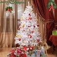 thumbnail image 6 of 6' Artificial Christmas Tree Premium Spruce Hinged with Metal Stand Eco-Friendly Xmas Pine Tree White, 6 of 6