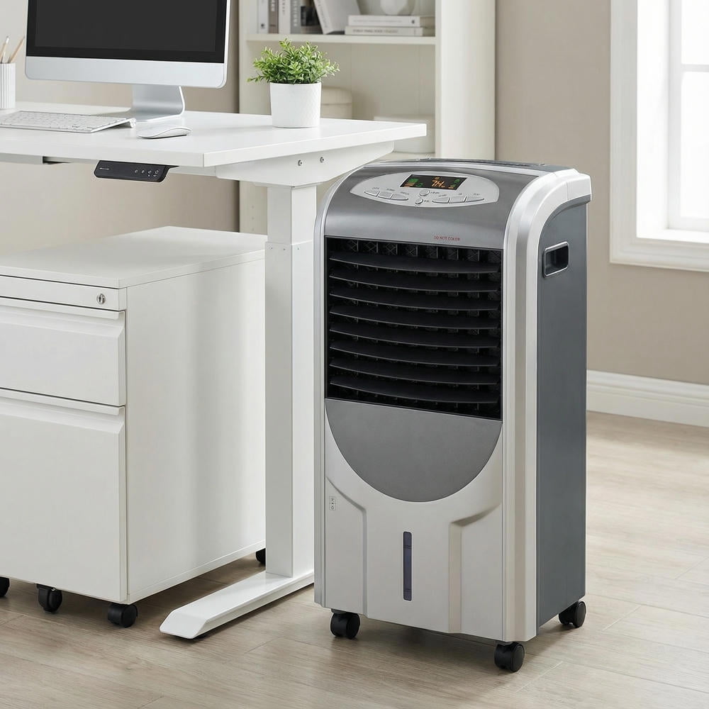 Topcobe Portable Air Cooler Fan with Heater and Humidifier Function, Windowless Air Conditioner Portable for Room Home