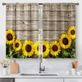 thumbnail image 1 of Cortinas Aimego Madera Puerta de Granero Girasol 71x91 cm 2 Paneles, 1 of 5