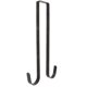thumbnail image 1 of Colgador de corona de doble cara de 14,96 pulgadas para puerta, gancho grande de metal para corona navideña, colgador de puerta delantera, capacidad para 2 coronas, metal resistente negro, 1 unidad, 1 of 6