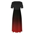 thumbnail image 4 of Vestido de cuello redondo con estampado de hombros descubiertos y manga corta informal de verano para mujer OAVQHLG3B Store  lin121212, 4 of 4