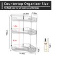 thumbnail image 4 of Organizador de esquina para baño, Shuang Qing, 3 niveles, gris, 4 of 6