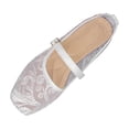 thumbnail image 2 of Ladies 2026 Summer Flat Shoes Solid Color Closed Toe Outdoor Soft Sole Slip On Lightweight Cushioned Orthopedic Arch Support Wide Toe Box Comfort Walking Daily Footwear White 37, 2 of 8