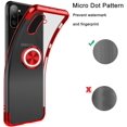 thumbnail image 2 of Case for Samsung Galaxy Note 10 Case 6.3" Clear Back Soft TPU Silicone Ring Holder Gel Bumper Thin Transparent Scratch Resistant Kickstand Protective Case - Red, 2 of 13