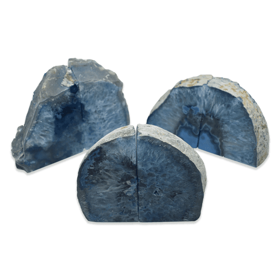Agate Bookend, Geode Agate Bookend, Decorative Home Accessory, Crystal Bookend, Natural Stone Bookend, 7-9 lbs