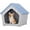 Blue, variant on Yunken Outdoor & Indoor Dog House for Weatherproof and Stylish Furniture, Dog House Outdoor, Multi - Use for Small and Medium Dogs (Classic Black, 17.7" L × 22.8" W × 21.7" H)
