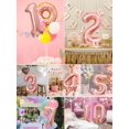 thumbnail image 1 of 1pc Digital Shaped Balloon, 32 Inch Gold Metallic PE Decorative Balloon, For Birthday Party, 1 of 4