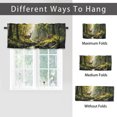 thumbnail image 6 of Deer Rod Pocket Thermal Insulated Curtain Valance Foggy Forest Woodland Wild Animal Nature Scenery Window Treatment Valance Curtains for Bathroom 54 by 18 in, 1 Panel, 6 of 6