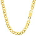 thumbnail image 1 of 14k Yellow Gold Curb Hollow Chain Necklace, 4.7mm, 20", 1 of 1