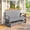 Light Gray, variant on Outsunny 2-Person Outdoor Glider Bench Patio Double Swing Rocking Chair Loveseat w/ Slatted HDPE Frame for Backyard Garden Porch, Light White