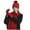 Red, variant on HNMKIU Women's Winter Knit Scarf Hat and Gloves Set Lined Touchscreen Cold Weather Accessories Grey,One Size