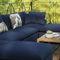 thumbnail image 2 of Modular Lounge Sectional Deep Sofa Set, Blue Navy, Fabric, Modern Contemporary, Outdoor Patio Balcony Cafe Bistro Garden Furniture Hotel Hospitality, 2 of 10