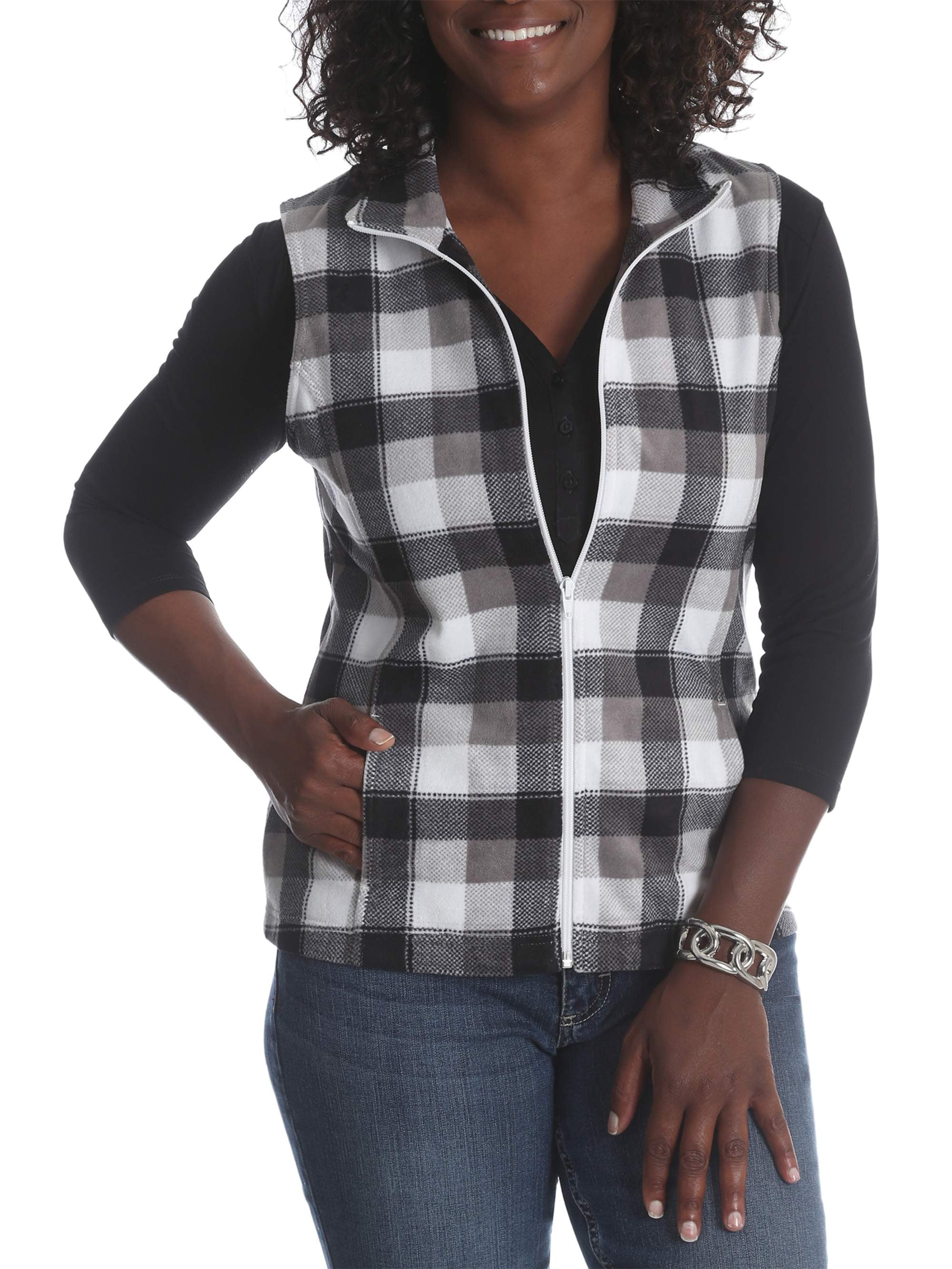 Women's Front Zip Polar Fleece Vest