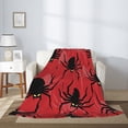 thumbnail image 2 of Disketp Spider Cozy Flannel Fleece Throw Blanket: Has a velvety texture for All Seasons - Perfect for Women, Men, & Kids"50"x40", 2 of 6