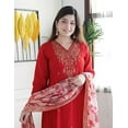 thumbnail image 2 of KLOSIA Women Embroidery Kurta and Pant Set with Dupataa - Indian Ethnic Traditional Wear Kurta Set, 2 of 6