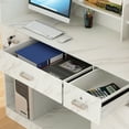 thumbnail image 2 of Reception Station with Counter, Office Register Stand Reception Area with Drawers, Vein, 2 of 8