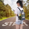 thumbnail image 3 of PVC Transparent Backpack Portable Lightweight Mini Cute Clear Bag Fashion Daypack for Work Outdoor Sports Event Concerts School, 3 of 5