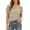 Khaki, variant on Women T-Shirts Knit Tops Hollow Out Cap Sleeve Casual Blouse Summer Beach Cover Up Holiday Solid Color Streetwear