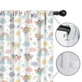 thumbnail image 4 of Blackout Kids Curtains,Pastel Fairy Rainbow Pattern Childrens Insulated Curtains Set Of 2,Bedroom Essentials,Toddler Room Decor 42"x63", 4 of 5