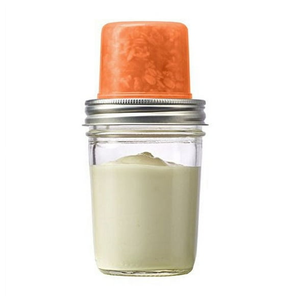 Jarware Regular Mouth Snack Pack Mason Jar Lid, Orange