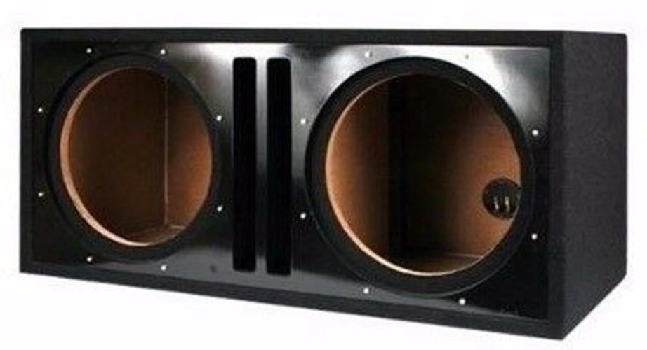 3/4-Inch MDF Twin Port Subwoofer Enclosure with Black High Gloss Face Board Absolute USA PDEB10BK Dual 10-Inch 