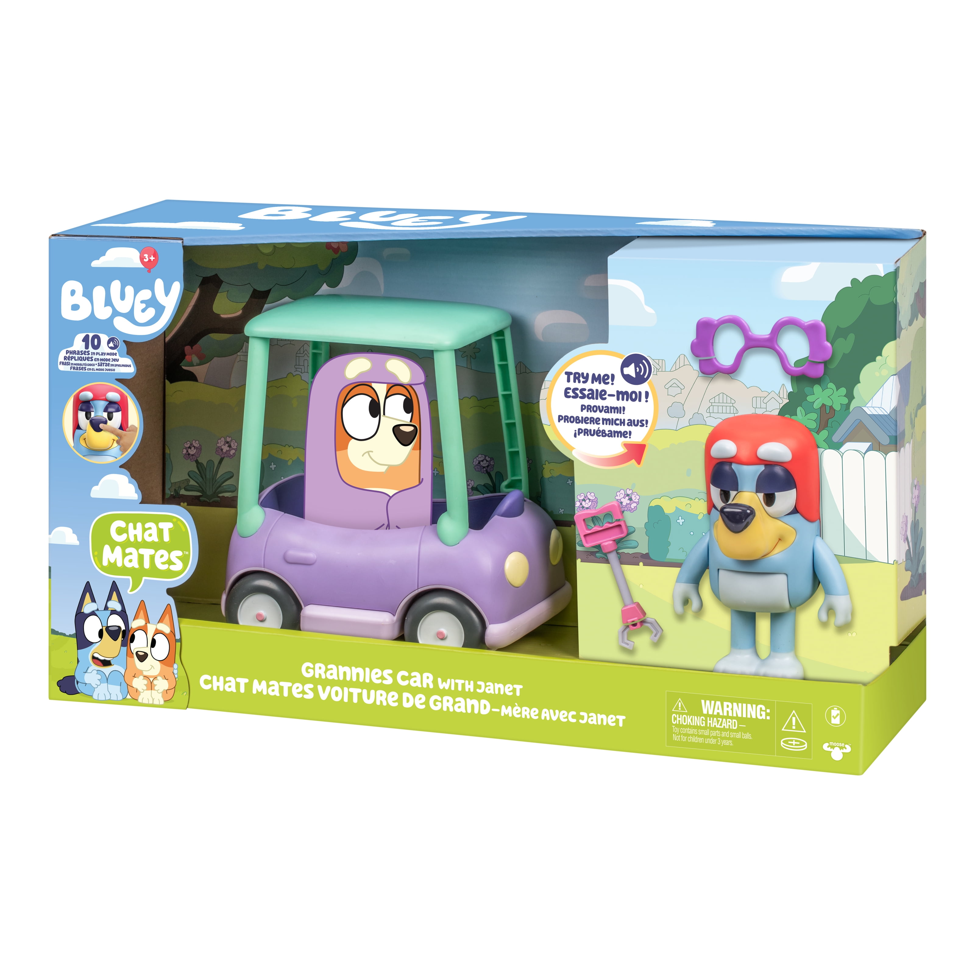 Bluey Chat Mates Grannies Car with Janet, 5.5