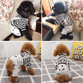 thumbnail image 5 of Dog Clothes Striped Onesie Puppy Shirt, Cute Dog Pajamas Bodysuit Coat Jumpsuit Overalls Soft Comfort Grey XL, 5 of 5