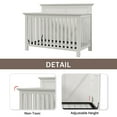 Paproos White Cribs for Baby, 4in1 Solid Wood Convertible Baby Crib