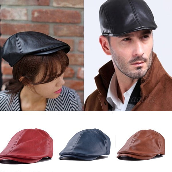 leather golf cap