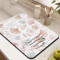 thumbnail image 3 of 2 Pack Washable Rubber Leaves Multicolored Flower Dish Drying Mats for Kitchen Counter Home Large Coffee Bar Pad Accessories and Decor for Utensils Stemware (2pcs 18''x24''+19.5''x12''), 3 of 6