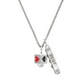 thumbnail image 1 of Delight Jewelry Silvertone Card Suits Square Spinner Silvertone Best Friends Forever Bar Charm Necklace, 23", 1 of 4